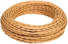 Ретро провод витой Greenel МезонинЪ 2х2,5мм песочное золото (50м) картинка 